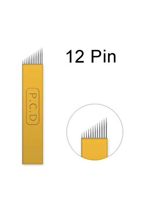 10 Adet Pcd 0.25mm Kalınlık Kalıcı Makyaj Microblading Iğnesi 12F