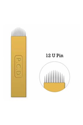 10 Adet Pcd 0.25mm Kalınlık Kalıcı Makyaj Microblading Iğnesi 12U