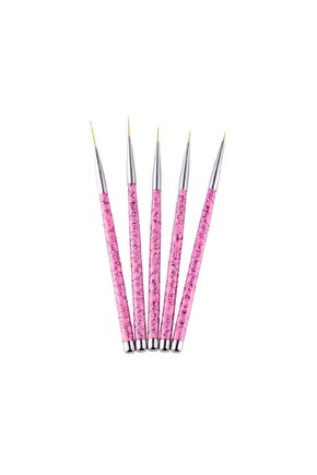 5li Tırnak Süsleme Nail Art Fırça Seti 0 Numara Çizim Fırçaları