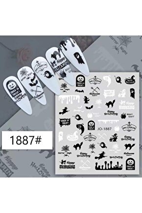 Cadılar Bayramı Hayalet Kedi Cadı Sticker J0-1887