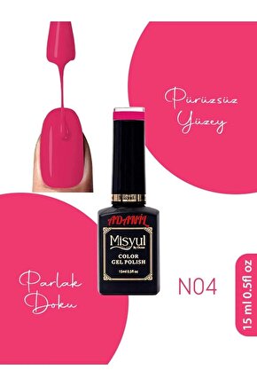 Misyul Neon Pembe Kalıcı Oje N04