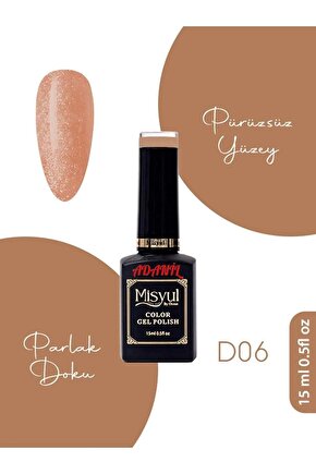 Misyul Bronz Disko Işıkta Parlayan Kalıcı Oje D06