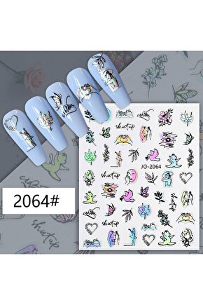 Hologramlı Bitki Kadın Enerji Sticker J0-2064