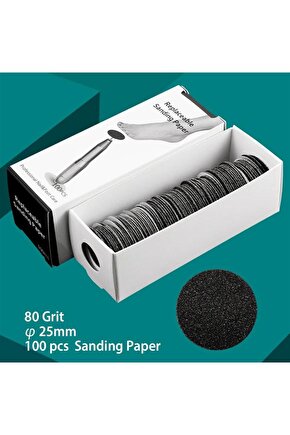 Pododisk Yedek Zımpara Medium 25 Mm 100 Adet 80 Grit