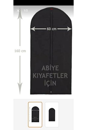 Takım Elbise Kılıfı Siyah Renk 10 Adet Fermuarlı Gamboç