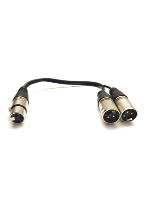 Xlr Y Çoklayıcı kablo 1.5 metre ( 1 dişi-2 erkek)