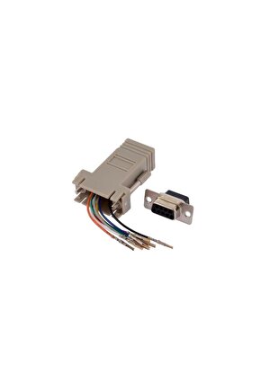 9 pin Dişi rj45 d-sub modular adaptör