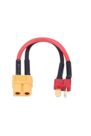 XT60 Dişi - T Konnektör Erkek Dönüştürücü Kablo 10 cm