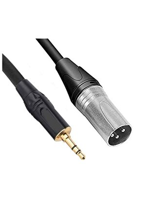 3-Pin XLR Erkek - 3,5 mm Stereo Erkek Ses Kablosu 3 metre