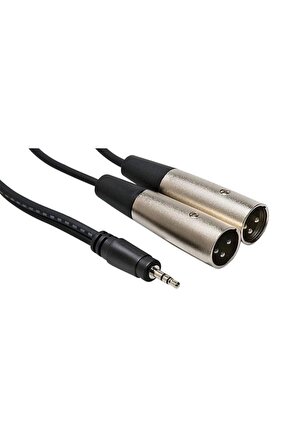 3.5 mm Stereo Erkek- 2 Xlr Erkek Kablo 5 metre