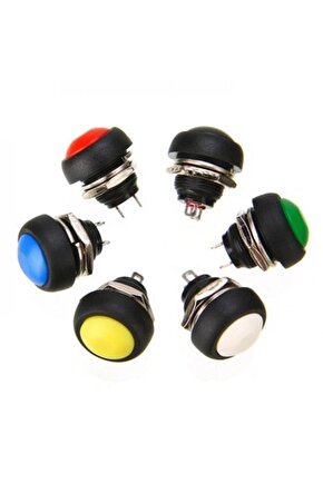 Push Buton 12mm Yeşil