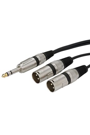 6.3mm Stereo Erkek-2 Xlr Erkek Kablo 2 Metre