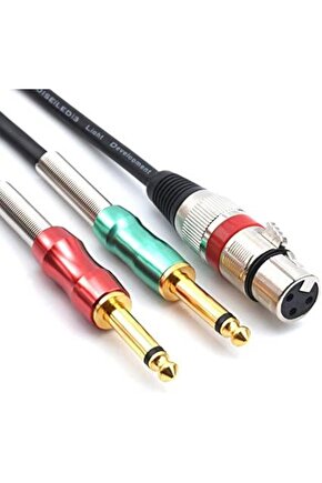 Xlr Dişi 2x6.3 mm Mono Kablo 2 Metre