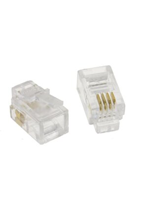 4p4c Rj9 Jack 4 pin 100 adet