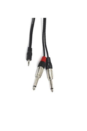 3.5 mm Stereo to 2x6.3 mm Mono Kablo 1.5 metre