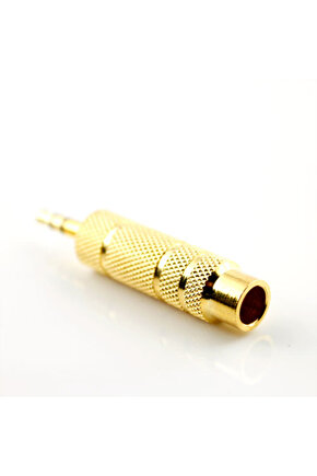 3.5 mm Erkek-6.3 mm Dişi Stereo Çevirici Gold