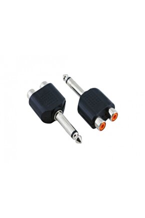 6.3 mm Mono Erkek-2 Rca Dişi Çevirici