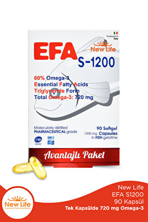 Newlife Efa S 1200 Mg 90 Kapsül