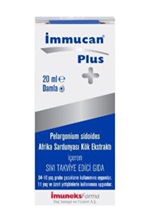 Imuneks Immucan Plus Afrika Sardunyası Sıvı Takviye Edici Gıda 20ml