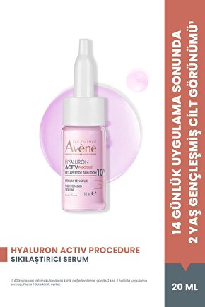 Hyaluron Activ Procedure Peptit (%10) Niasinamid (%6) ve Hyalüronik Asit (%1) İçeren Serum 20 ml