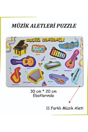 Müzik Aletleri Puzzle Bul-Tak Oyunu