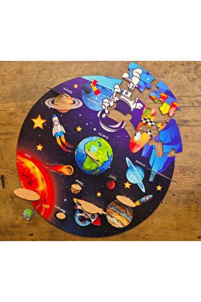 3D Galaksimiz Ahşap Puzzle Büyük Boy 44 Parça