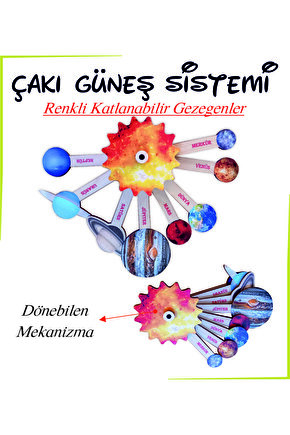 Renkli Çakı Modelli Güneş Sistemi