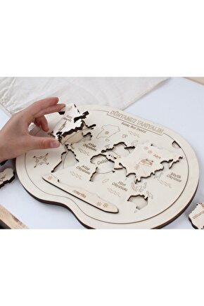 Dünyanın Yapısı Katmanlar Ve Kıtalar Boyanabilir 3 Boyutlu Puzzle