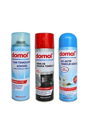 Cam Temizleme Köpüğü + Fırın&Izgara Temizleyici Köpük Limonlu+Tuvalet Temizleyici Köpük Saf Temizlik