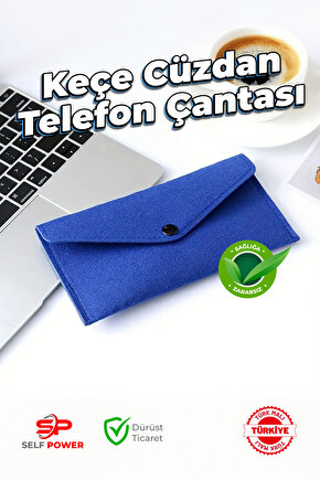 Hafif Aşınmaya dayanıklı basit ve şık seyehat depolama ve düzenleme keçe cep telefonu cüzdanı&çanta