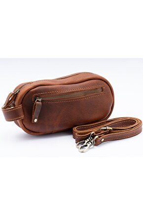 Hakiki Deri El Çantası & Çapraz Çanta, Dopp Kit, Ekstra Fermuarlı Dış  Bölme