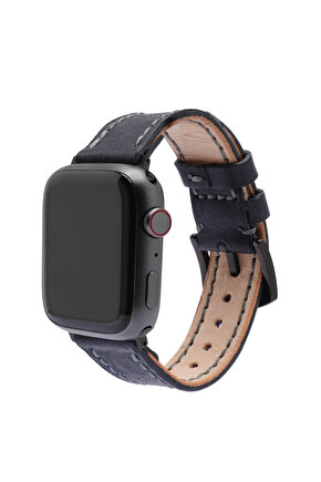 El Yapımı Apple Watch Saat Kordonu, 42,44,45,49 mm Kasa, Gerçek Hakiki Deri, El Dikişi,
