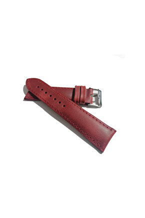&Hertür Saate &Uygun Hakiki Deri 22 mm kırmızı saat kordonun (450)