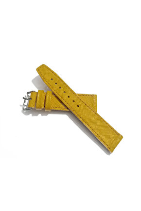 Klasik Saat Kordonu Saat Kayışı SARI 16 mm (398)