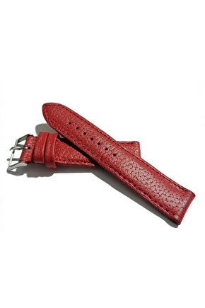 Klasik Saat Deri Kordon Saat Kayışı MAT KIRMIZI 22 mm (324 )