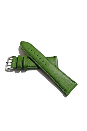 &Her Saate Uyumlu Hakiki Deri Saat Kordonu YEŞİL MAT 22 mm ( 311 )