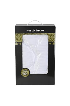 Özel Lüx Hac ve Umre İçin %100 Pamuk Terletmeyen Muslin İhram (110*220 cm 1350 gr)