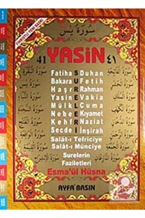 41 Yasin Arapça (cami Boy-şamua-4 Renk Kod:029)