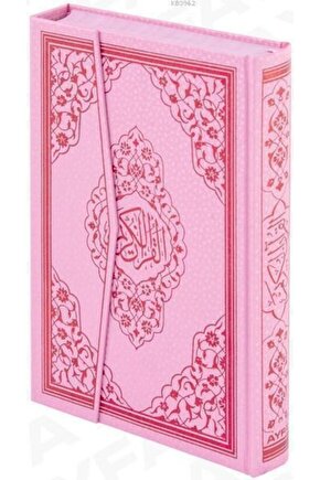 Kuran I Kerim (ayfa 124p, Rahle Boy, Gül Desenli, Pembe, Ciltli)ayfa Basın