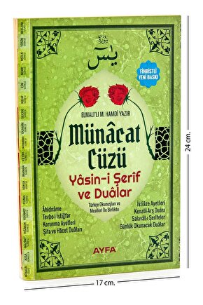 Yasin Kitabı - Orta Boy - 224 Sayfa - Fihristli - Münâcat Cüzü - Ayfa Yayınevi - Mevlid Hediyeliği