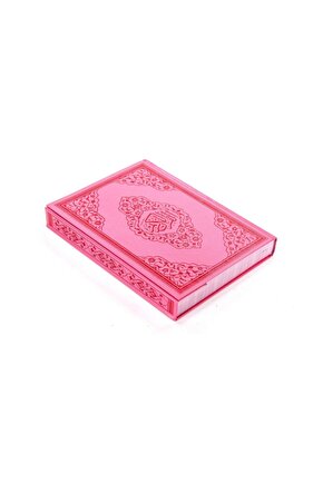 Ayfa Gül Desenli Rahle Boy Kuranı Kerim (pembe Ciltli)