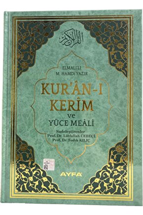 Ayfa Mühürlü Orta Boy Yeşil Kuran-ı Kerim Mealli