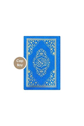 Ayfa Cep Boy Kılıflı Kuran 10x14 - Mavi