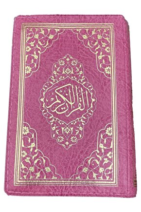 Ayfa Mühürlü Çanta Boy Fermuarlı Kılıflı Kuranı Kerim Pembe ( Ebat : 12 X 16 Cm )