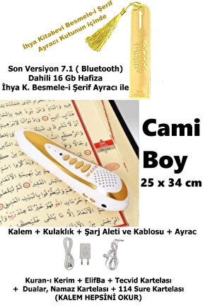 Kuran Okuyan Kalem CAMİ Boy Kalemli Kuranı Kerim Bluetoothlu Diyanet Onaylı 3 Yıl Garantili