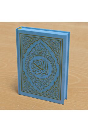 kuranı kerim orta boy kolay okunabilen renkli bilgisayar hatlı mavi kuranı kerim