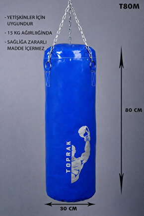 80x30 Cm Dolu Zincirli Boks Torbası (Karabina Hediyeli)
