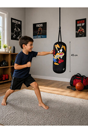Kickboks Çocuk Boks Torbası 45cm Eldiven Hediyeli