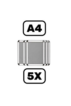 Alüminyum Açılır Kapanır Rondo Çerçeve A4 ( 21X30 ) 5 Lİ PAKET