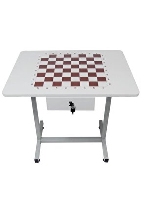 Komple Metal Ayaklı Satranç Masası 60x80 cm PAN606